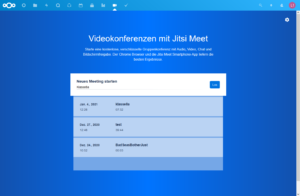 Jitsi Meet Startseite